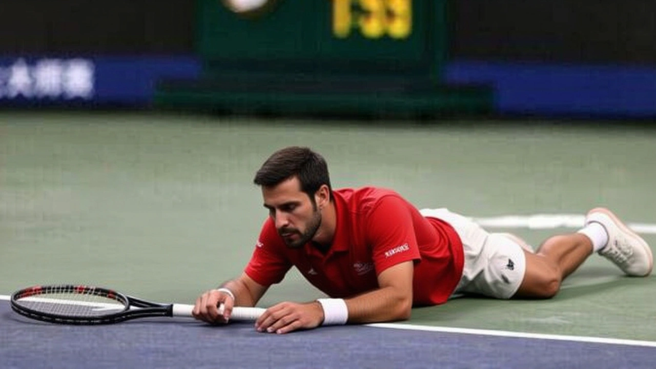 Djokovic battles heat, vomits and ankle injury at Shanghai Masters