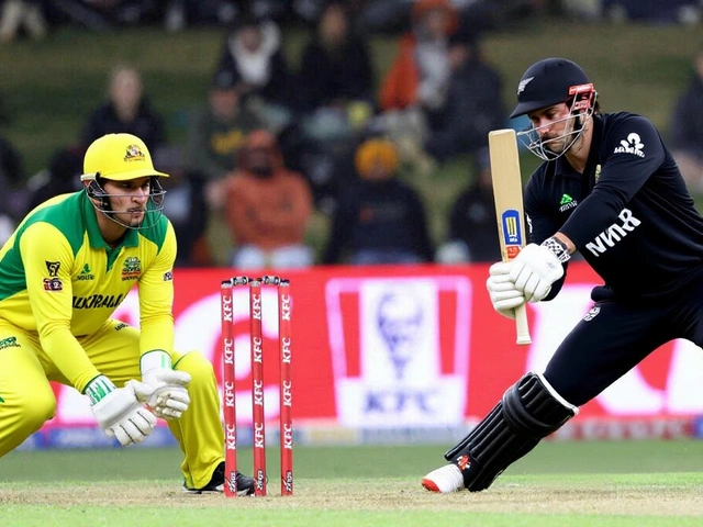 Australia clinches T20I series with Marsh’s steady chase as Neesham sparks NZ fightback